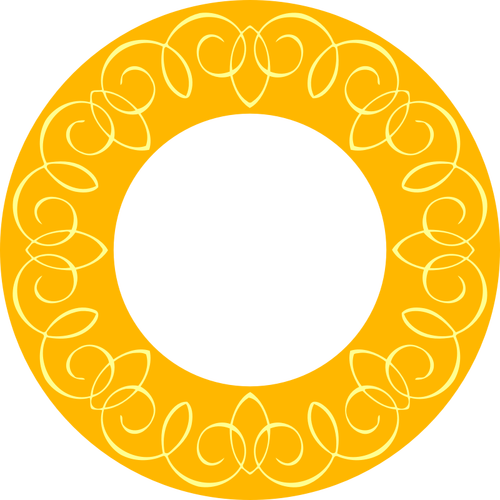 Yellow round frame