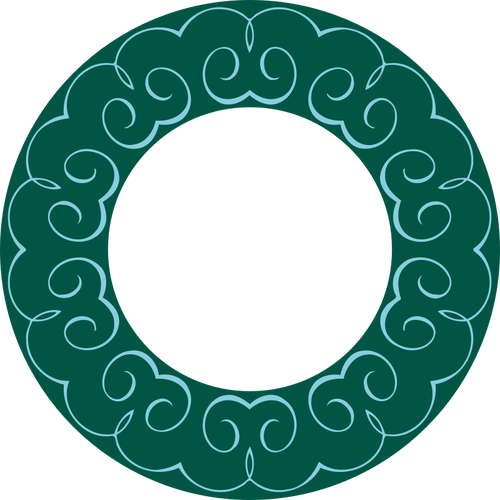 Зеленый круглая рамка