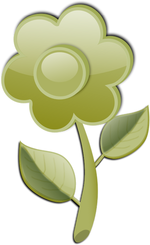 Kök vektör küçük resim parlak yeşil çiçek