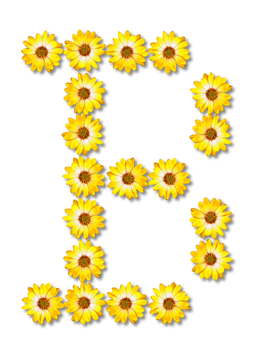 Flowery letter D