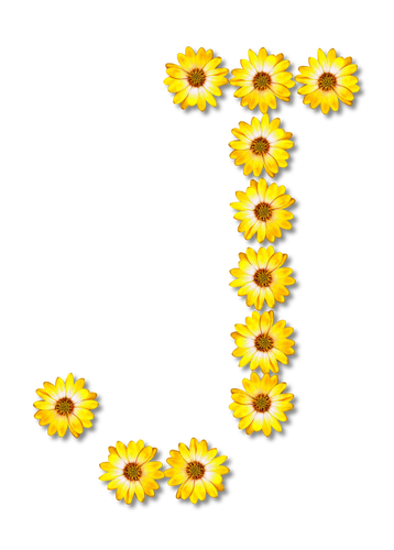 Floral Buchstabe J