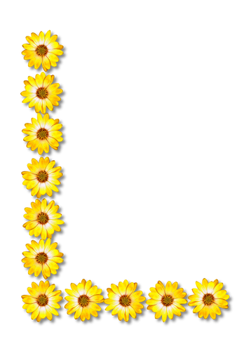 Floral letter L