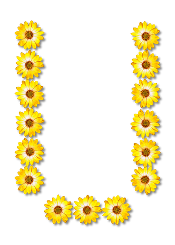 Blomstrende bokstaven U