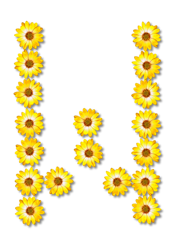 फूल अक्षर W