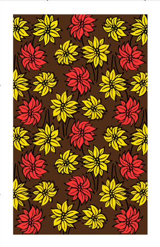 Flower mønster i brun
