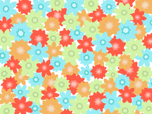 בתמונה וקטורית דפוס פרחים