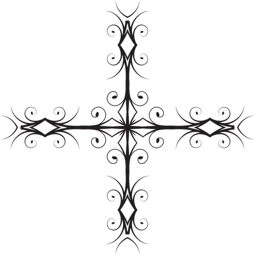 Black arty cross