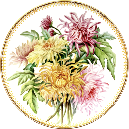 Flowery plate