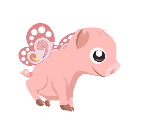 Flying piglet image