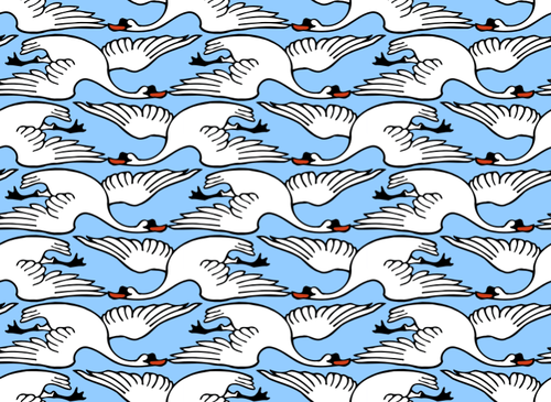 Flying swans wallpaper