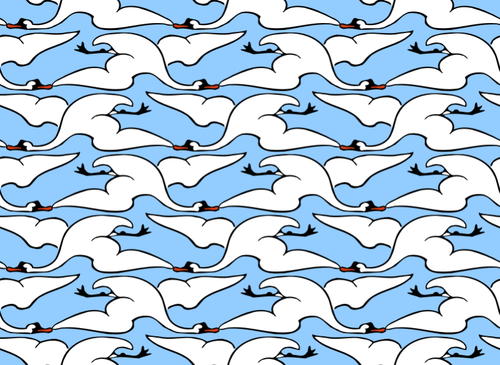 Flying swan pattern