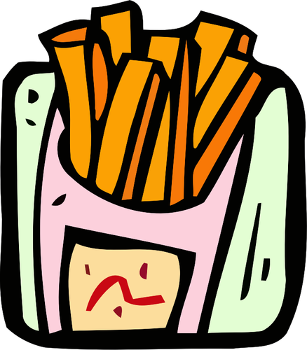 Bunte Pommes frites