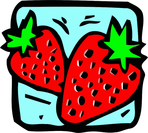 Icônes aux fraises