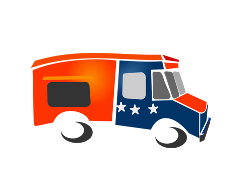 Food truck vector drawing