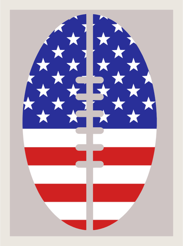 Flag of USA inside football silhouette