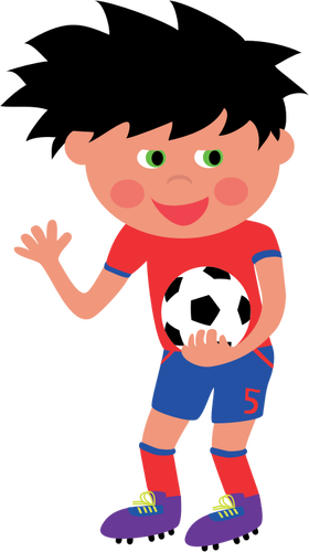 Jugador de fútbol de dibujos animados