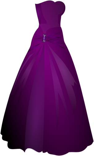Fialové dámské šaty vektorový obrázek