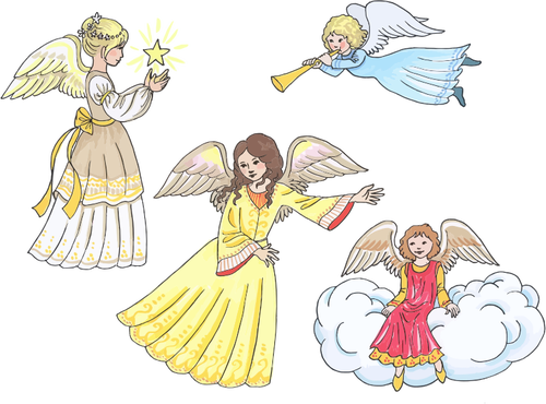 Patru îngeri feminin