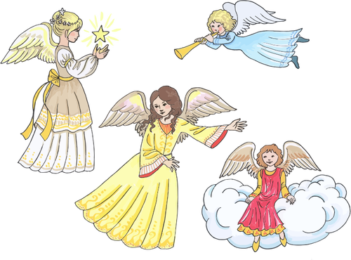 Four female angels