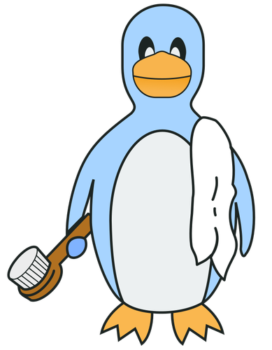 Tux koupání