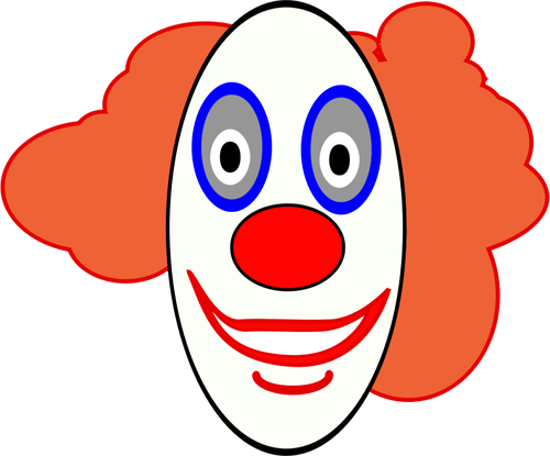 Clown face vector image