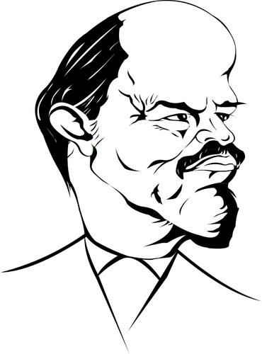 Lenin cara caricatura vector clip art