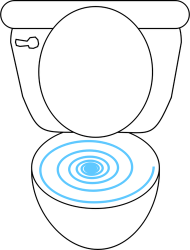 Pyörivä wc-vektori ClipArt