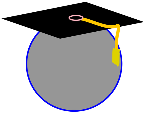 矢量插图研究生帽子