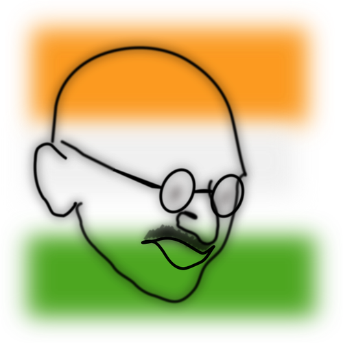 Ганди векторное изображение