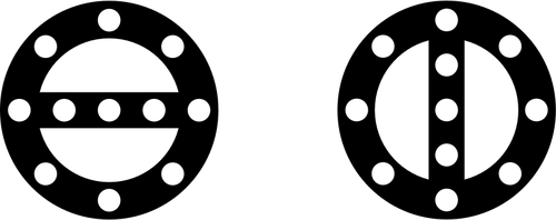 Bbeginning ובסוף מקום מסוכן סימנים בתמונה וקטורית