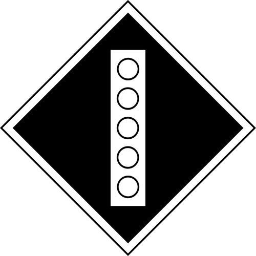 Semn permanente pentru a ridica pantografului pe imaginea vectorială tren electric carrivage