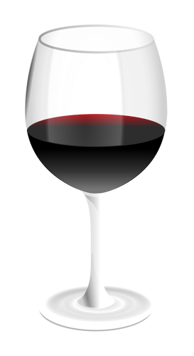 בתמונה וקטורית כוס יין אדום