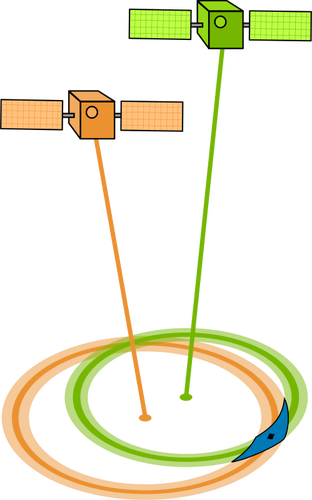 Imagen vectorial de satélites