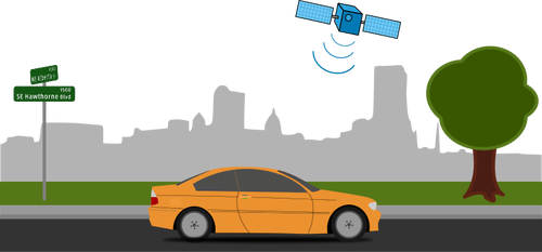 GPS navigasyon araç vektör görüntü