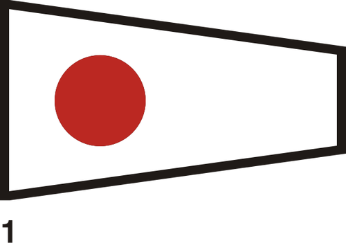 Japońska flaga rysunku