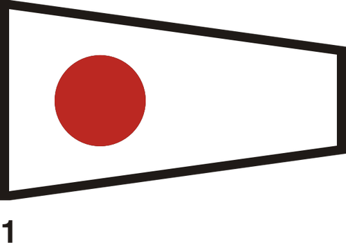 Japanske flagget tegning