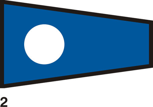 Bandera azul y blanca