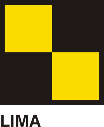 Svarta och gula sjö flagga