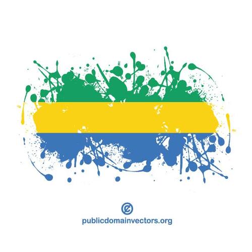 Grunge Drapelul Gabonului