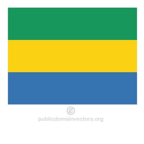 Gabon vektor flagga