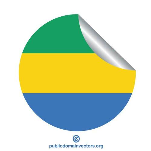 Drapeau du Gabon à l’intérieur de la vignette