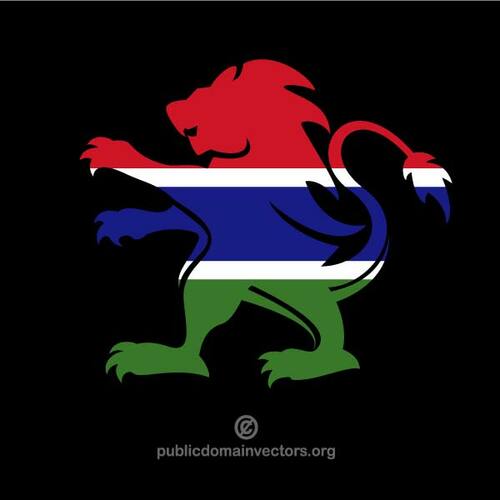 شعار مع علم غامبيا