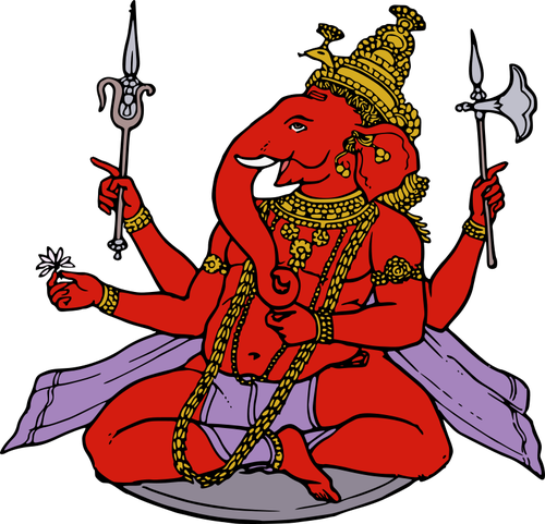Ganesha المتجه الرسم