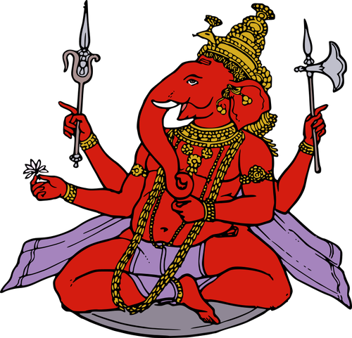 Ganesha wektor rysunek