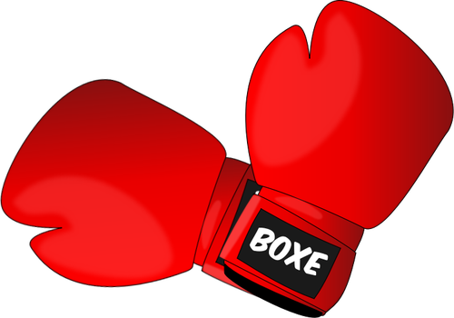 Guantes de boxeo rojos clip arte vectorial