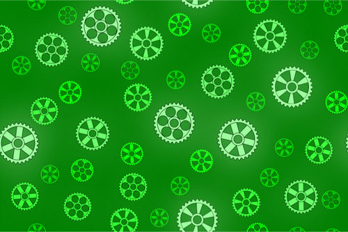 Zelená ozubená kola vzor