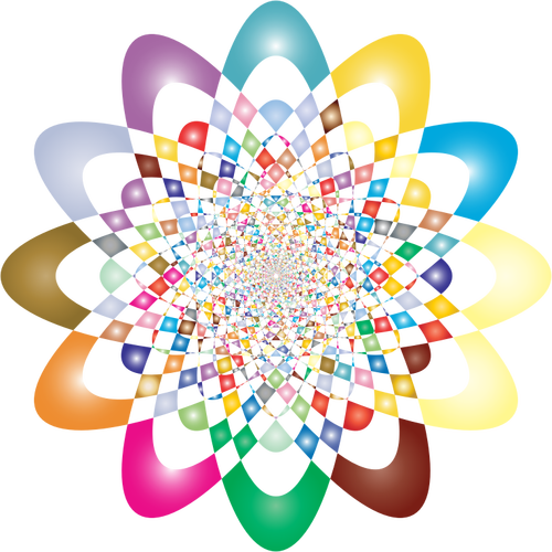 프리즘 다채로운 소용돌이 벡터 이미지