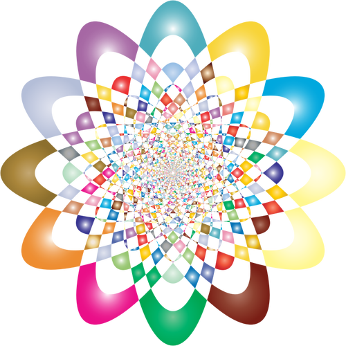 Prismatic colorful vortex vector image