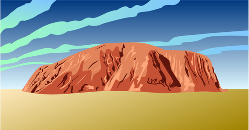 Dibujo vectorial de Ayers Rock