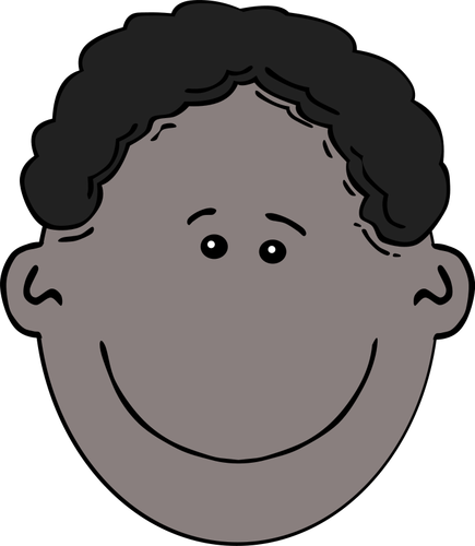 Visage garçon Clip Art Cartoon